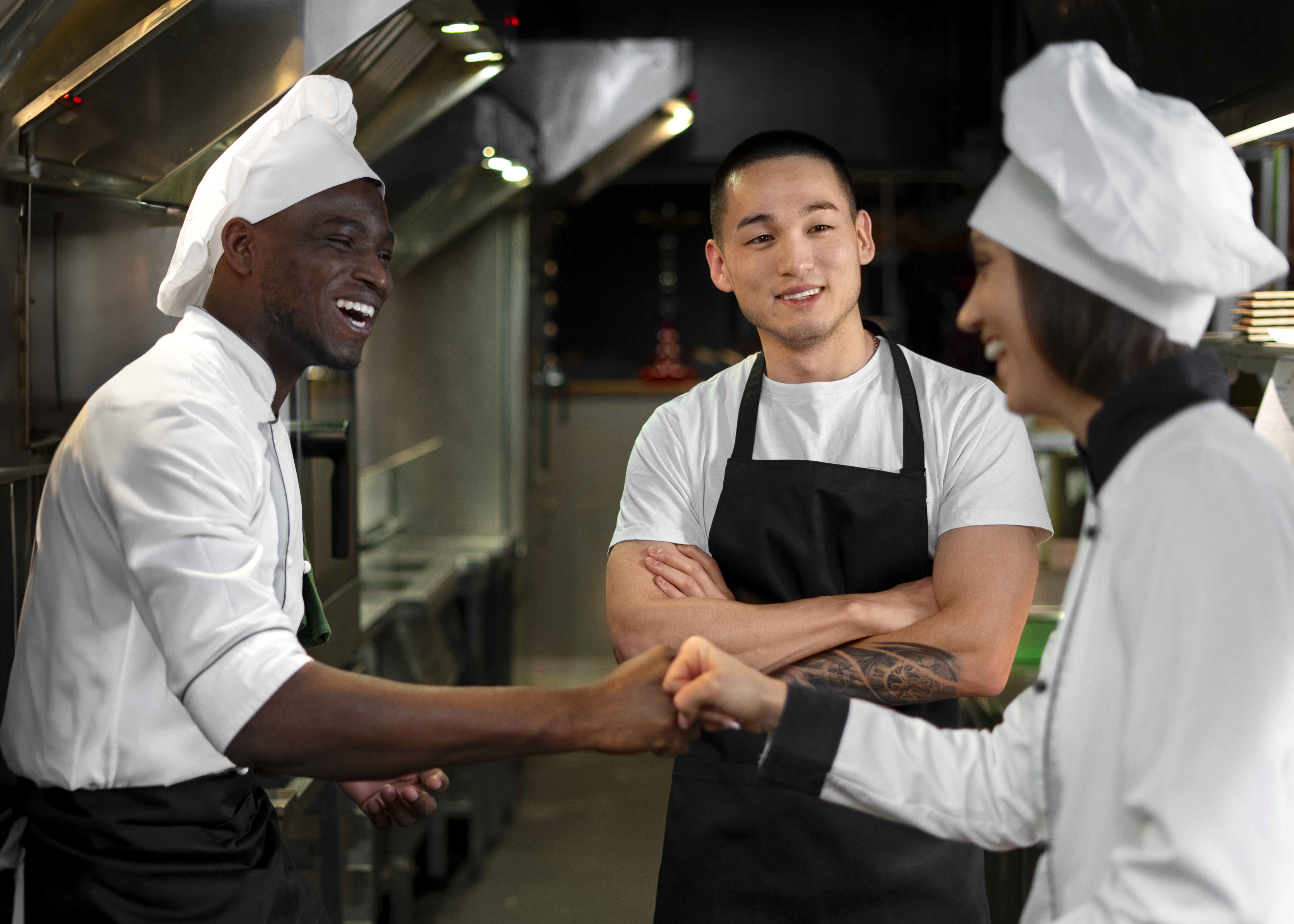 Hospitality staff at work